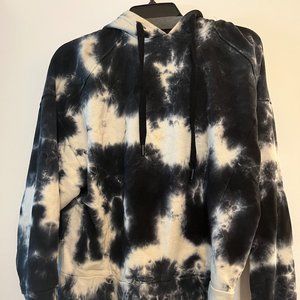 Navy blue and white tie dye hoodie - Size S. Zara.